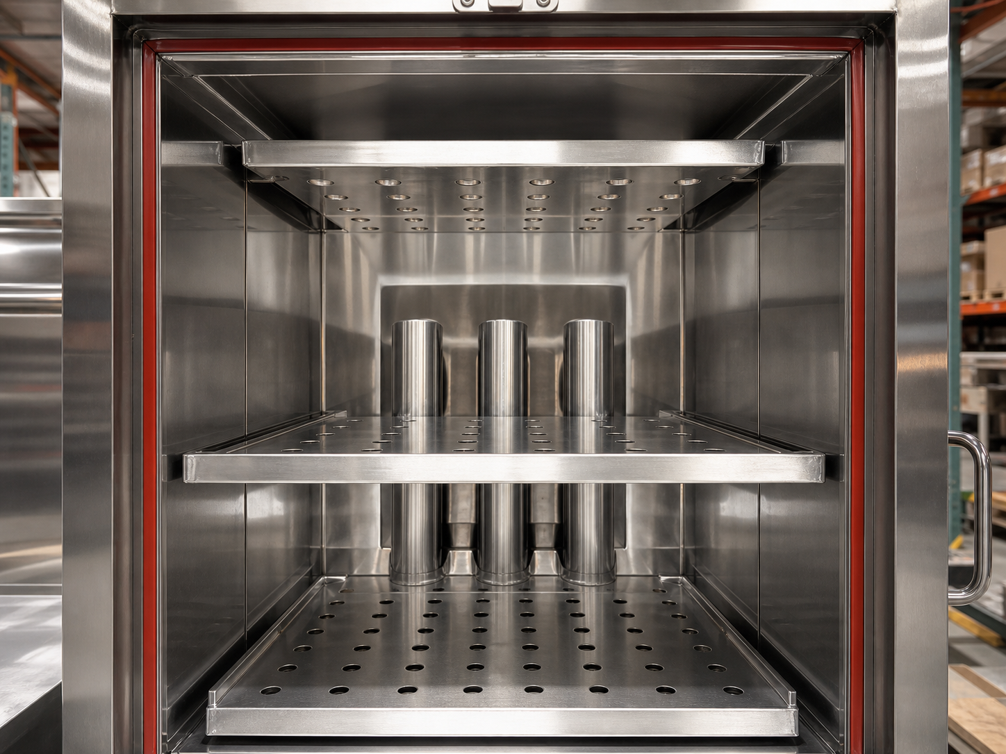 Brushed stainless steel surface
